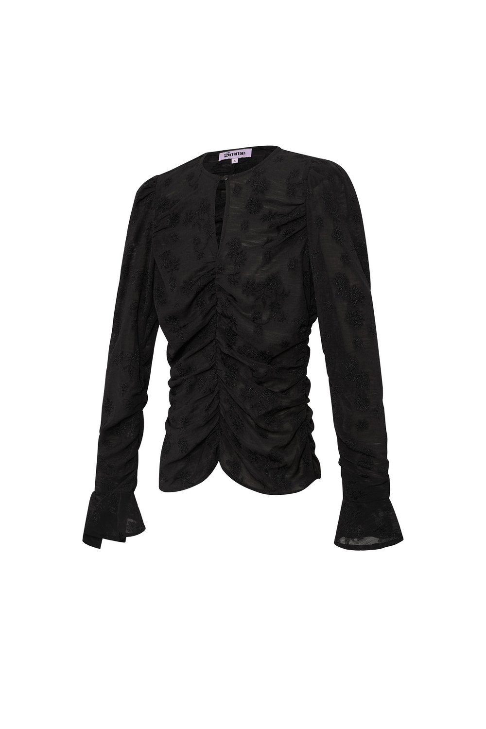 Polyester Women's Long Sleeve Top Ruched Design Picture2