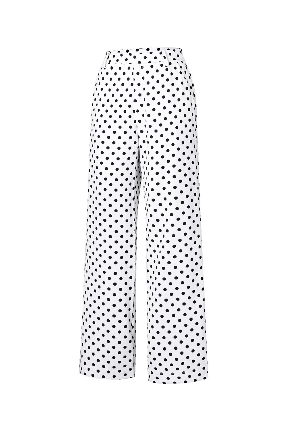 Örme Poliester İplik Kadınlar Doğru Pantolonlar Şık Nokta Desen h5Resim2