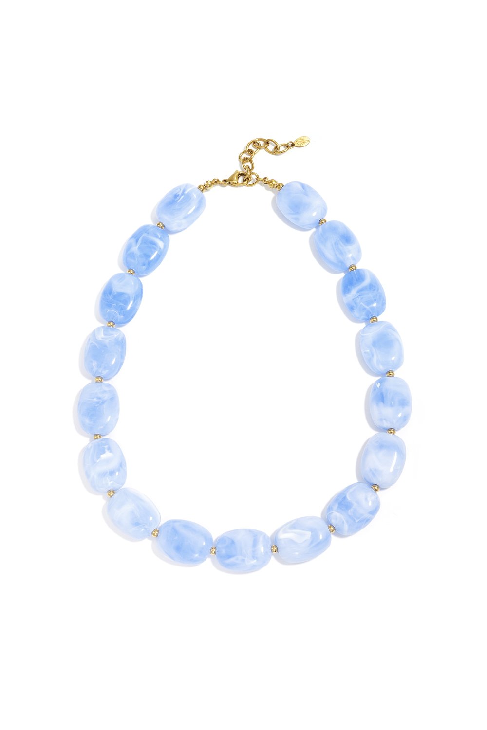 Necklace with squoval beads Picture4