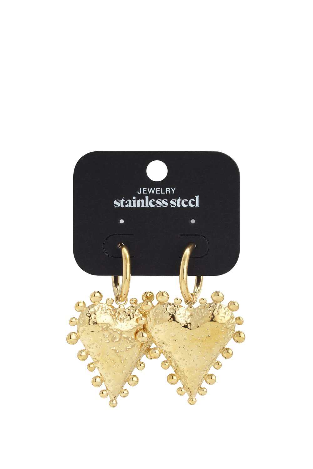 Orecchini pendenti in acciaio inossidabile a forma di cuore, casual, quotidiani, semplici, da donna h5Immagine5