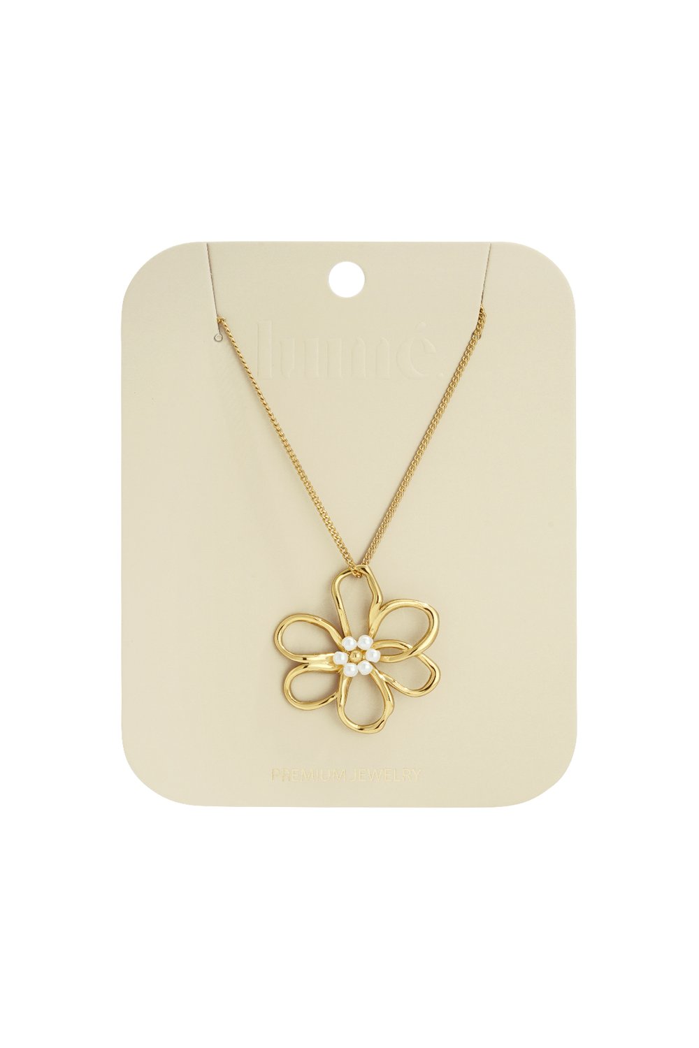 Stainless Steel Long Necklaces Flower Casual Daily Simple Series Women's jewelry h5Picture5