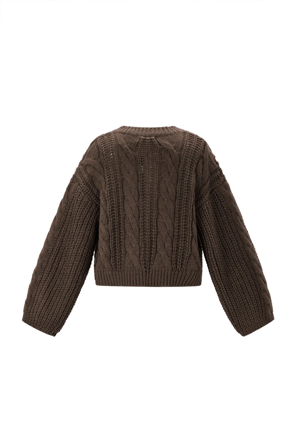 Gebreide Polyestervezel Vrouwen Cardigan Herfst/Winter Elegante Solide Kleur Afbeelding3