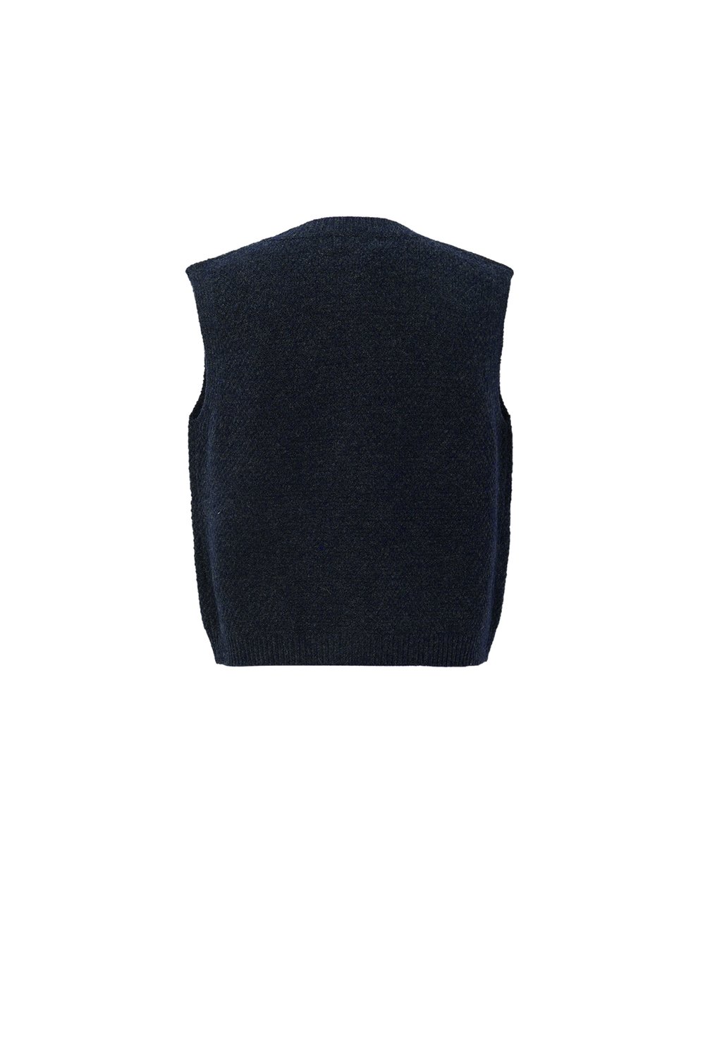 Knitted Polyester Fiber Women's Knitted Vest Casual Solid Color Picture3