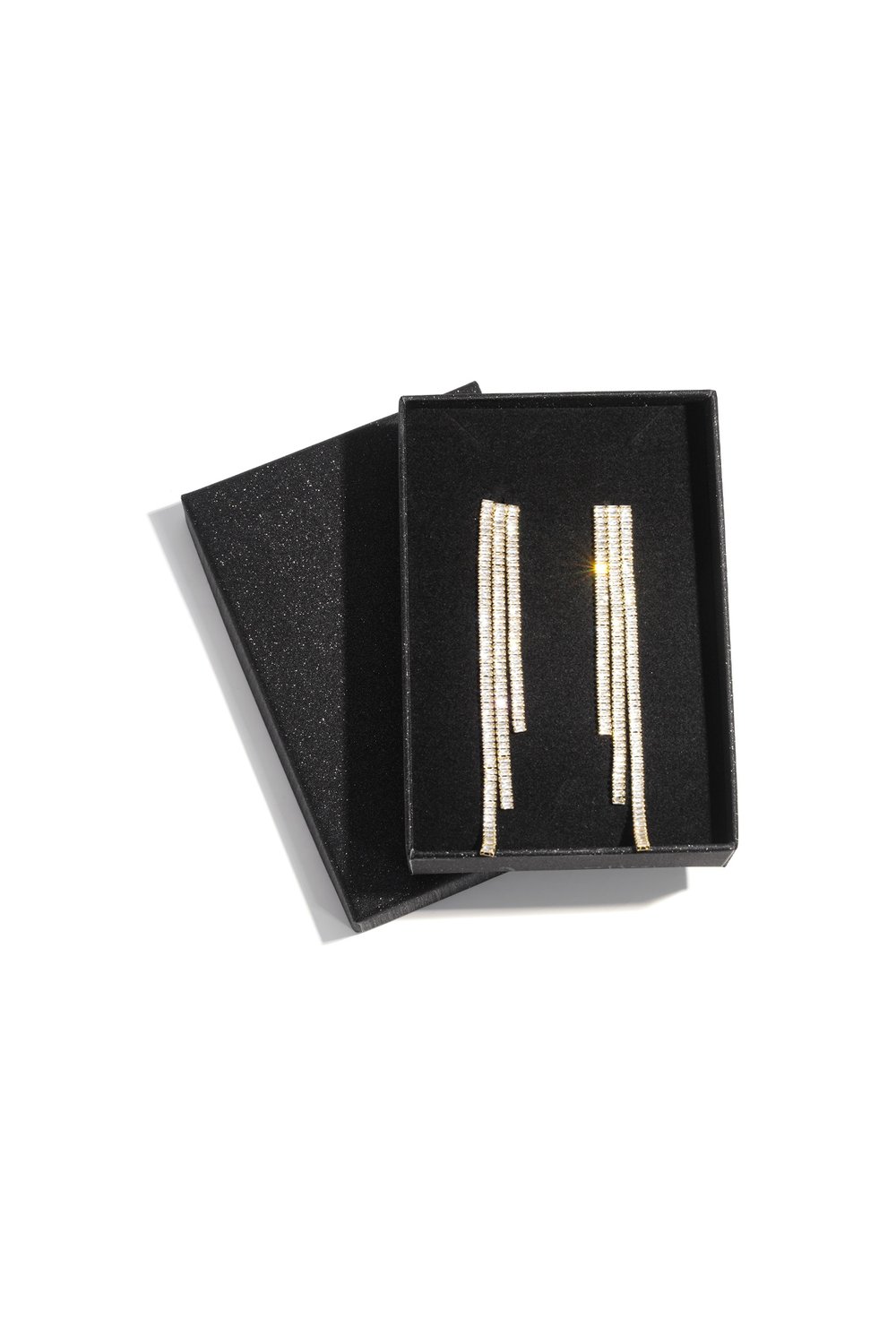 Koperen oorbellen met hanger, geometrisch, elegant, kerst, luxe serie, damessieraden h5Afbeelding2