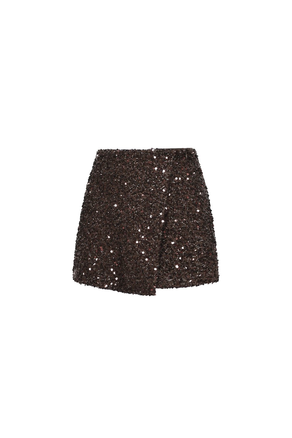 Woven Polyester Fiber Women's Mini Skirt Elegant Sequins 2-piece set h5Picture2