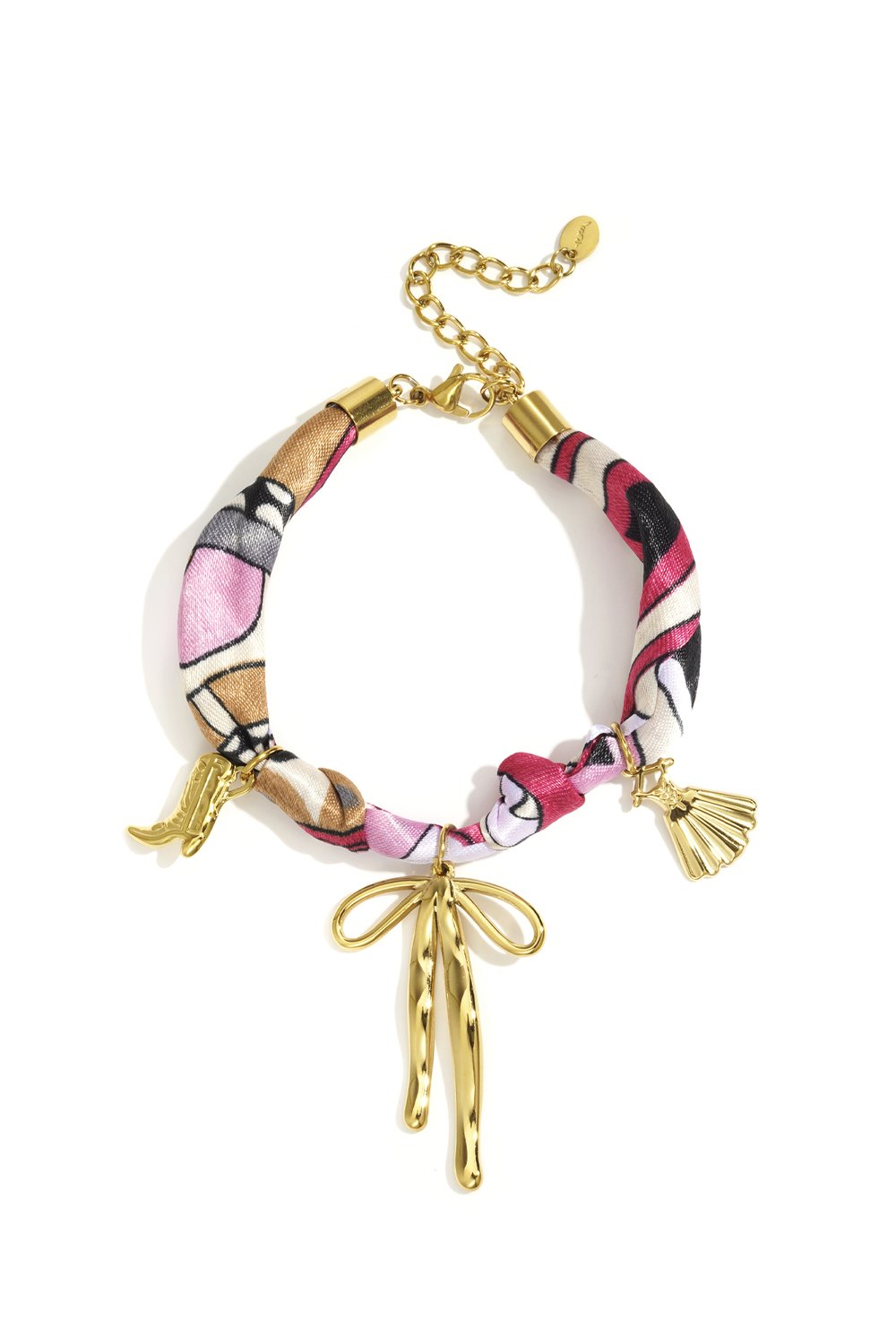 Braccialetti con ciondoli in acciaio inossidabile con nodo a fiocco, casual, semplici, da indossare tutti i giorni, gioielli da donna