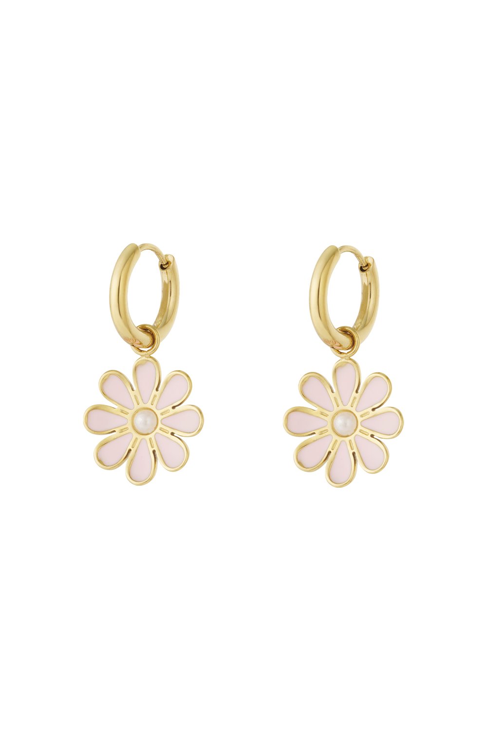 Stainless Steel Drop Earrings Flower Casual Daily 