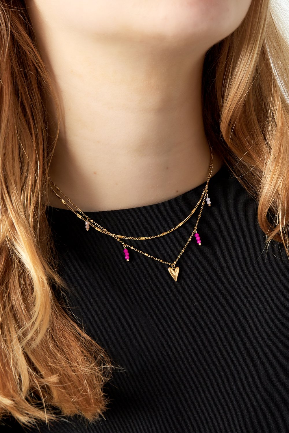 Dubbele liefdesketting - zilverkleur h5Afbeelding2