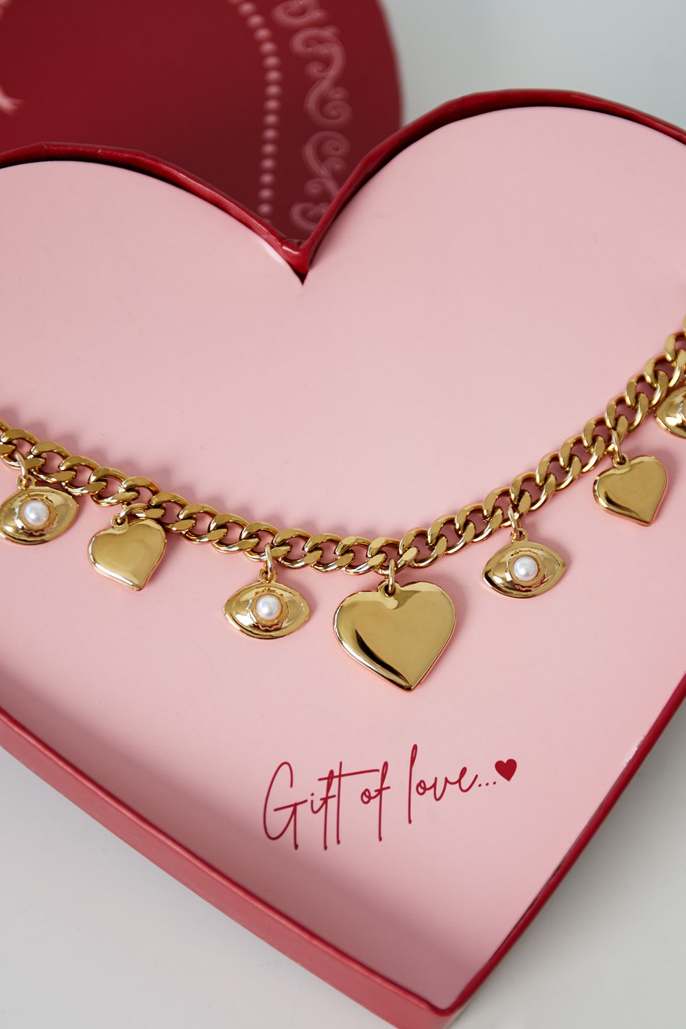 Geschenk der Liebe Halskette mit den Augen auf dich aus Edelstahl – Goldfarben h5Bild2