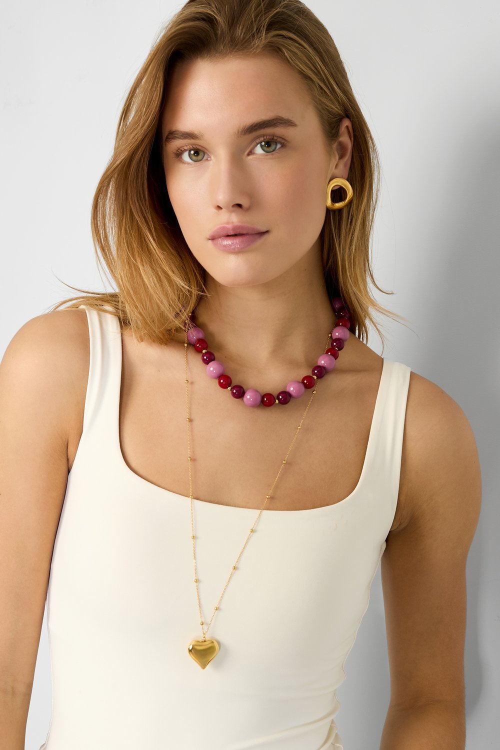 Stainless Steel Long Necklaces Heart Casual Daily Simple Series Women's jewelry Picture3