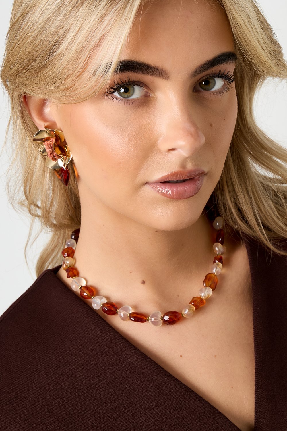 Colliers de perles en acrylique, série décontractée, simple et quotidienne, bijoux pour femmes h5Image2