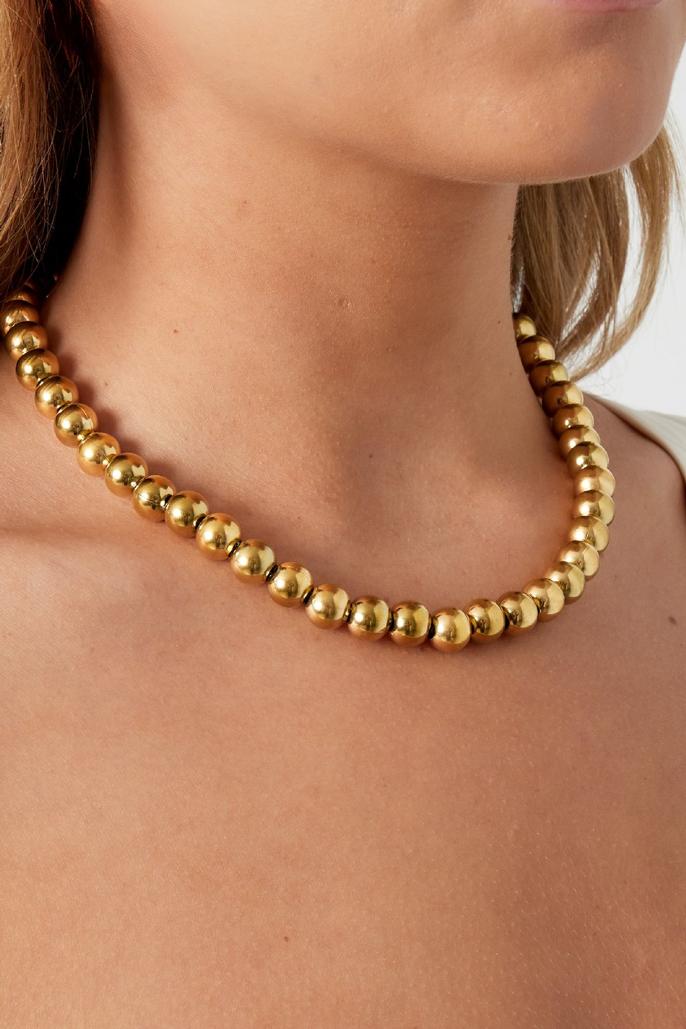 Hollow bead necklace -10mm Picture2