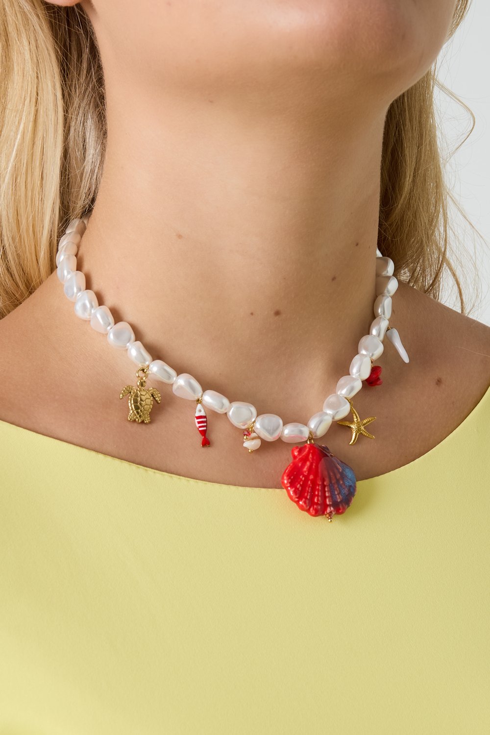 Colliers de perles artificielles Tortue Décontracté Vacances/Plage Série Simple Bijoux pour femmes h5Image4