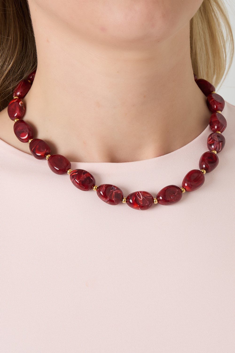 Akrilik Boncuklu Kolyeler Boncuklar Günlük Günlük-13mm*18.4mm h5Resim2