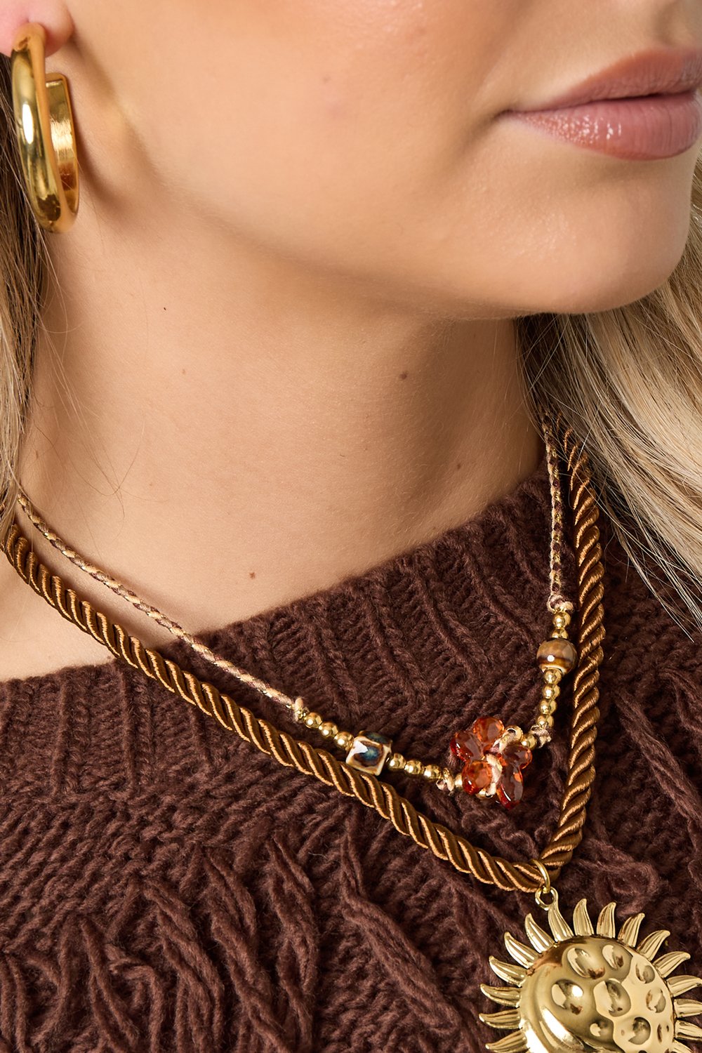 Polyester kralenkettingen Bloemen Casual Dagelijks Eenvoudig Serie Dames sieraden Afbeelding4