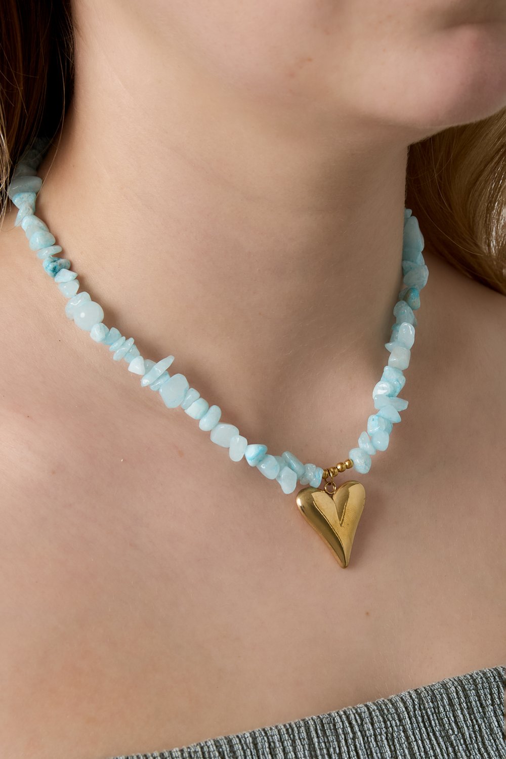 Colliers pendentifs en acier inoxydable Cœur Série Casual Daily Simple Bijoux pour femmes h5Image2