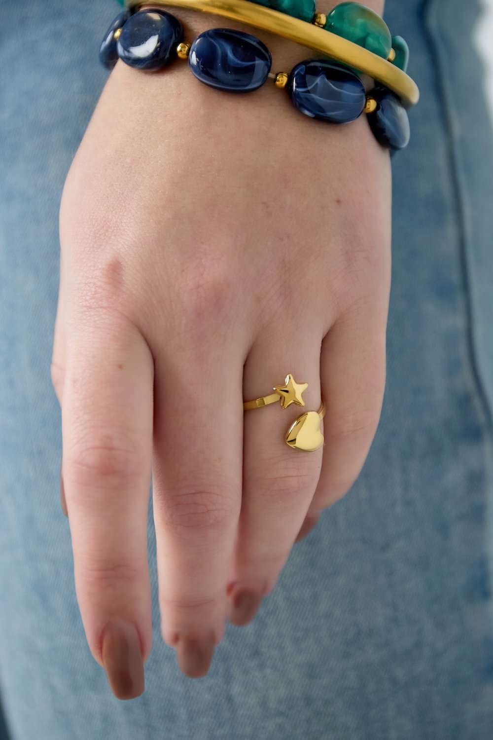 Ring with heart and star h5Picture2