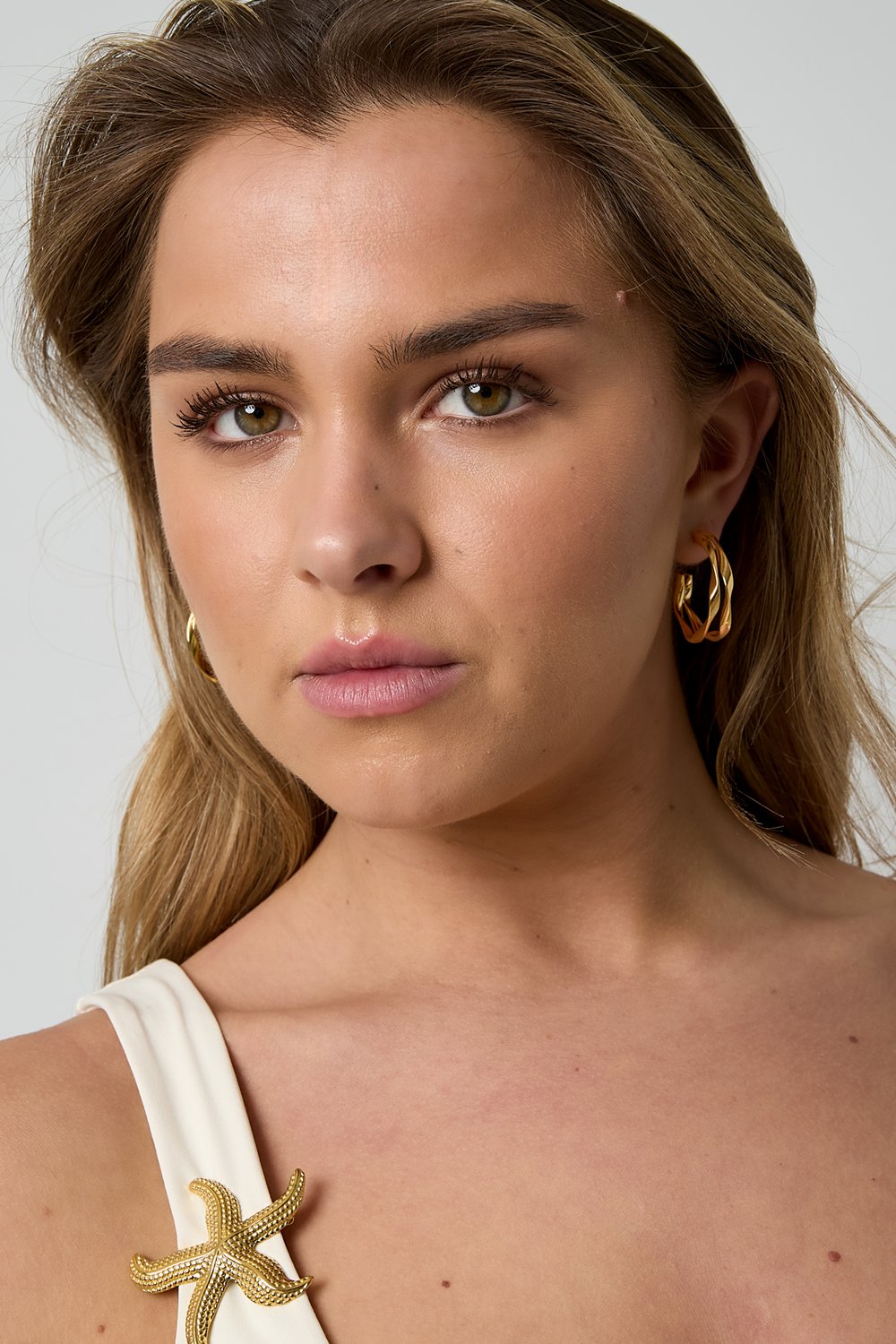 Organic double hoop earrings Picture2