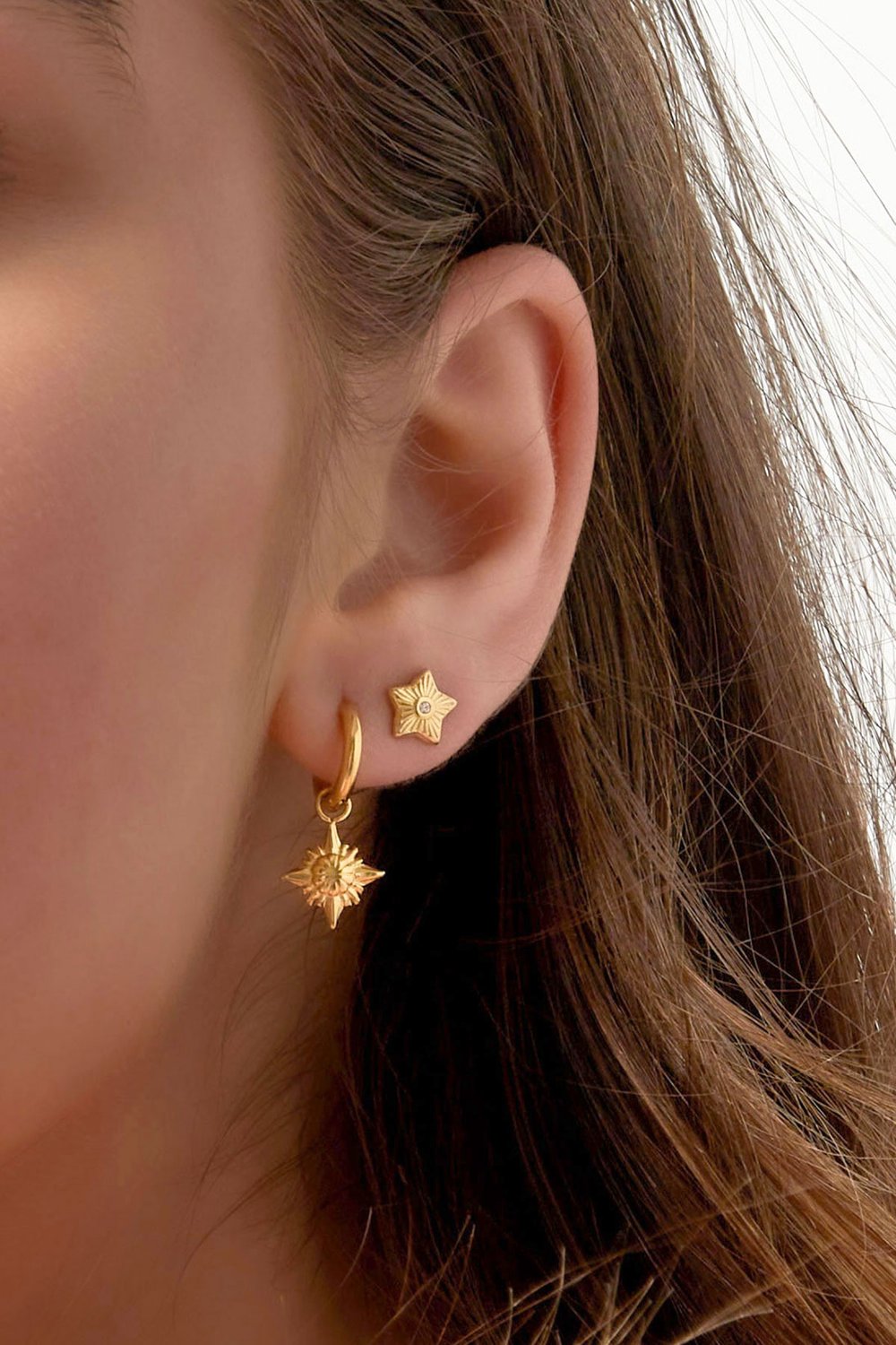 Ear studs star - Silver Color color Picture3