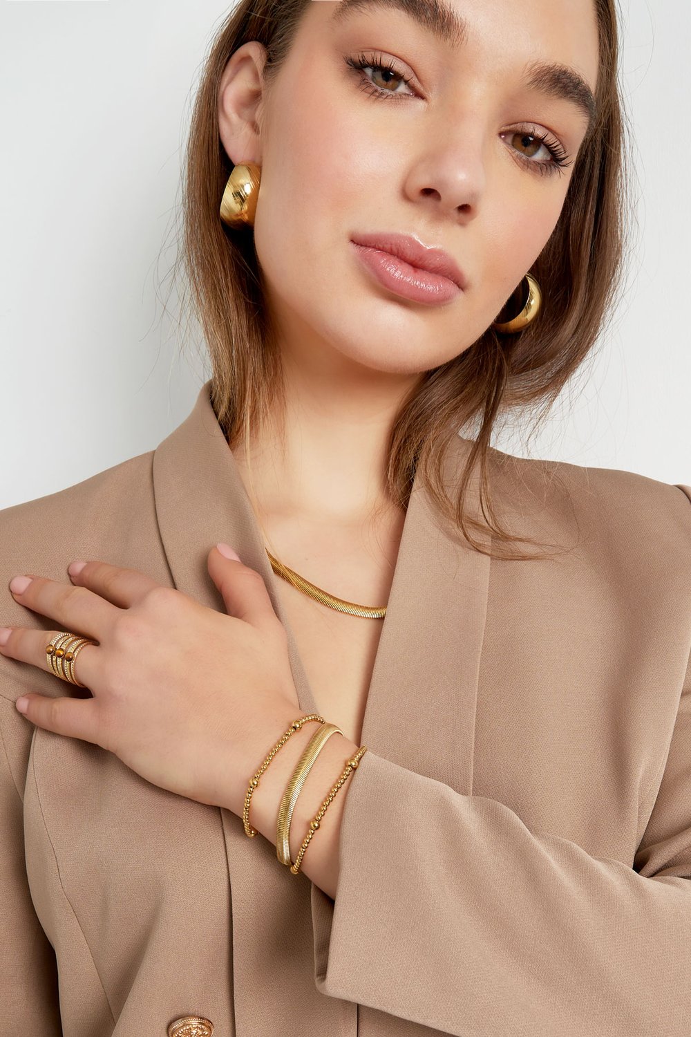 bracelet flat coarse - Gold color-6.0mm Picture5