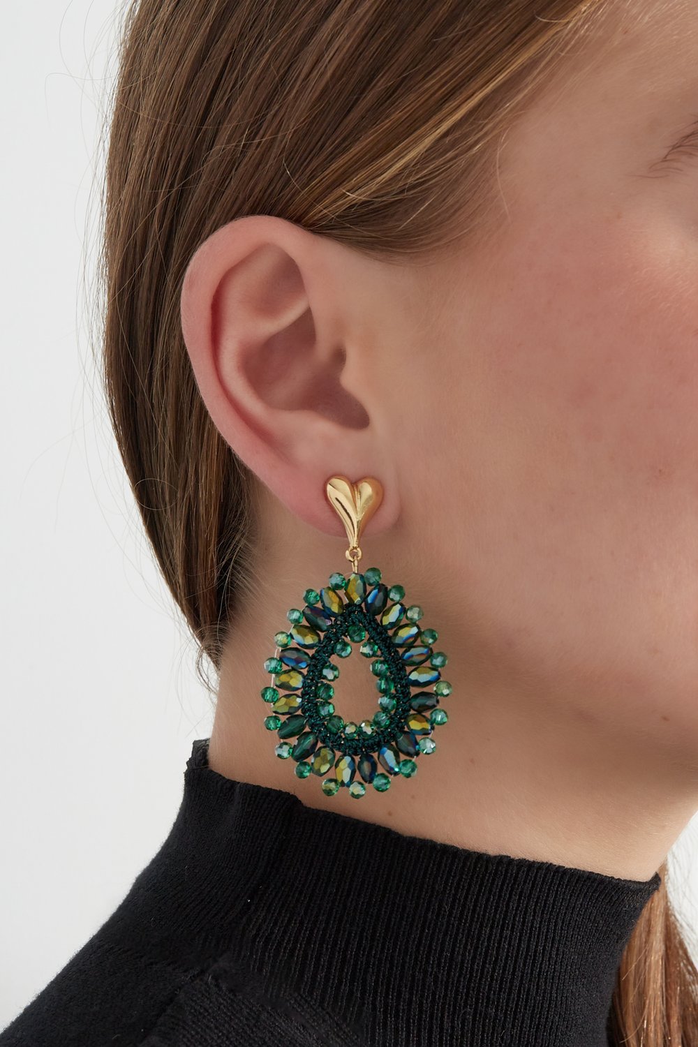 Beaded Love earrings Picture2