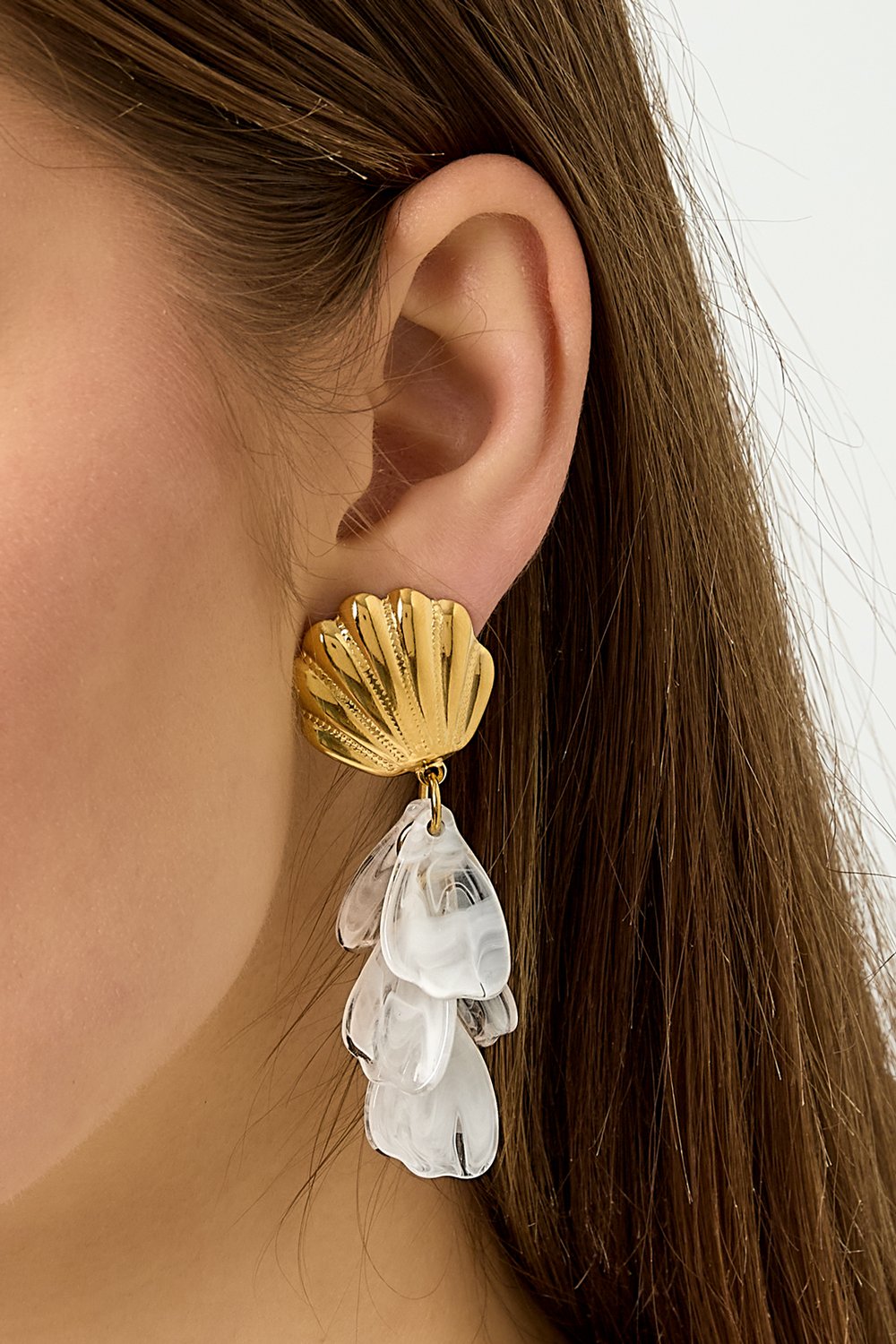 Shell earrings with mother of pearl Picture3