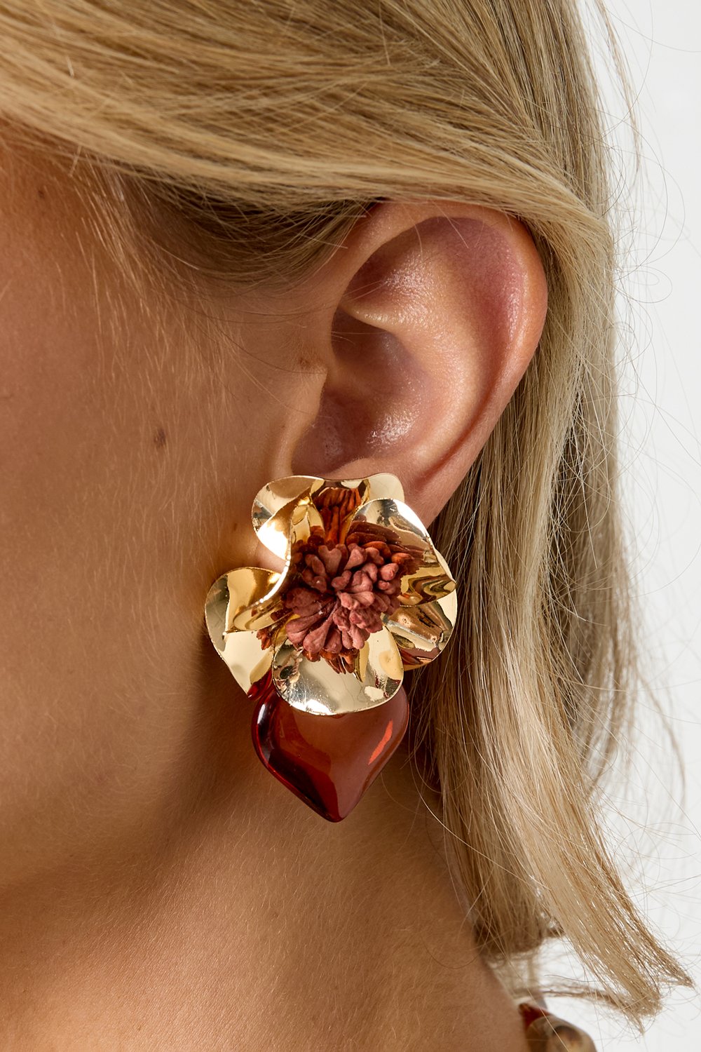 Iron Drop Earrings Flower Daily Ethnic Series Women's jewelry h5Picture3