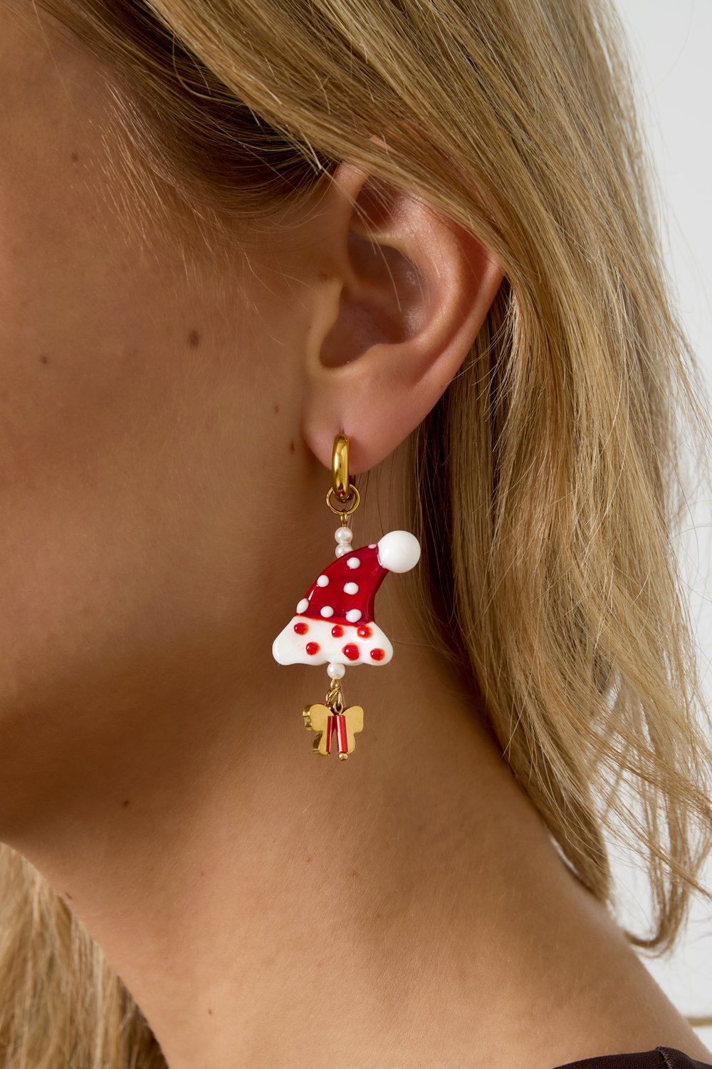 Orecchini pendenti in acciaio inossidabile, stile cartone animato, casual, natalizio, serie semplice, gioielli da donna h5Immagine2