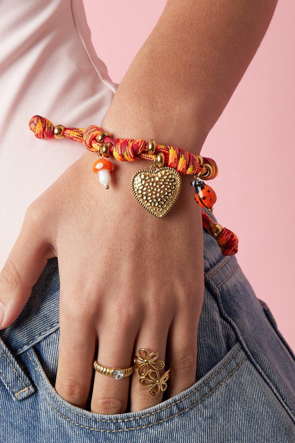 Rope Charm Bracelets Heart Casual Daily Romantic Series Women's jewelry Picture2