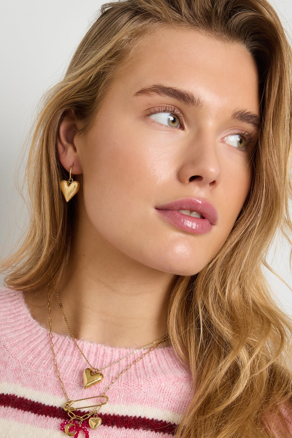 Boucles d'oreilles pendantes en forme de cœur, série simple et décontractée pour le quotidien, bijoux pour femmes h5Image2