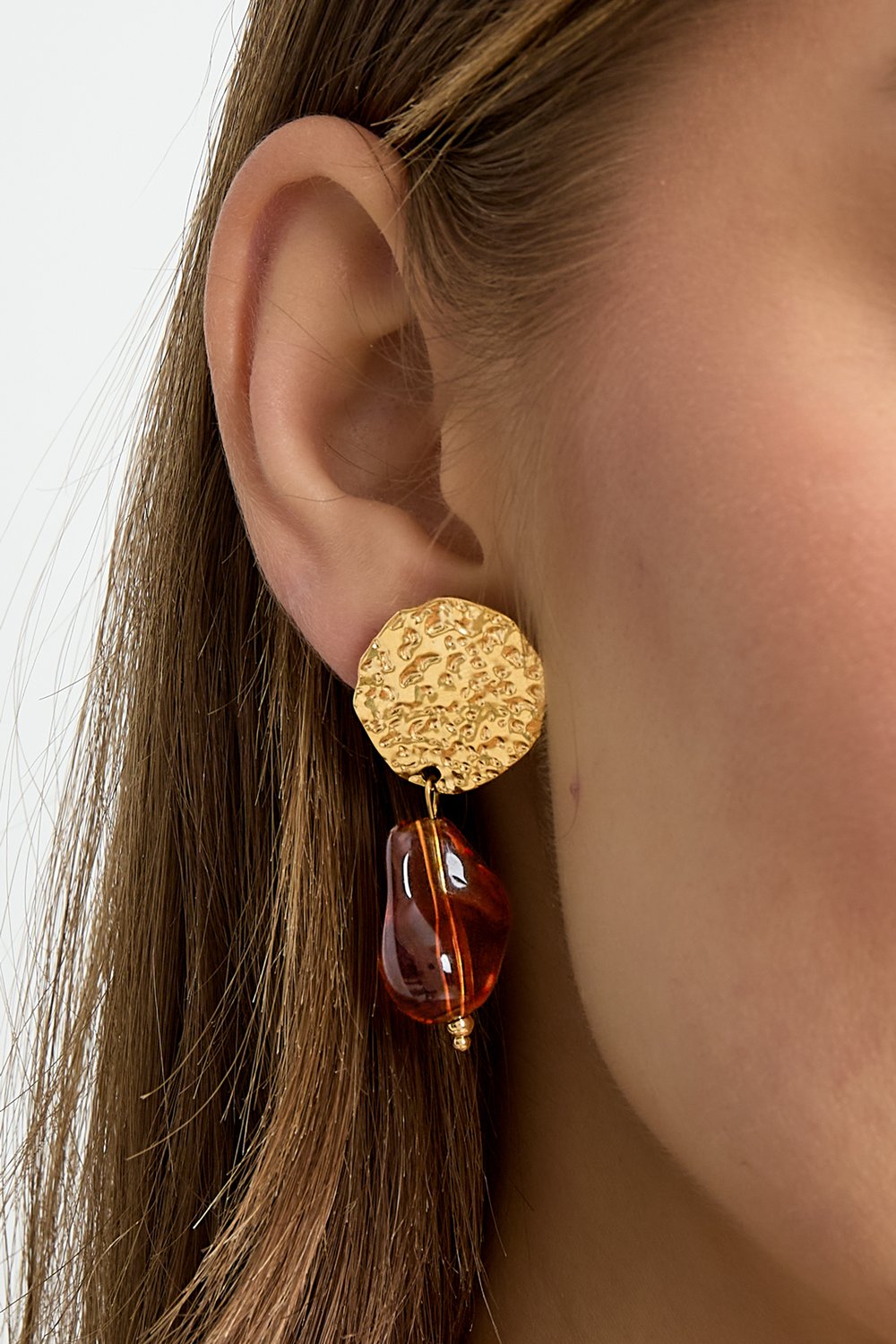 Orecchini pendenti in acciaio inossidabile di forma irregolare, casual, quotidiani, semplici, gioielli da donna Immagine3