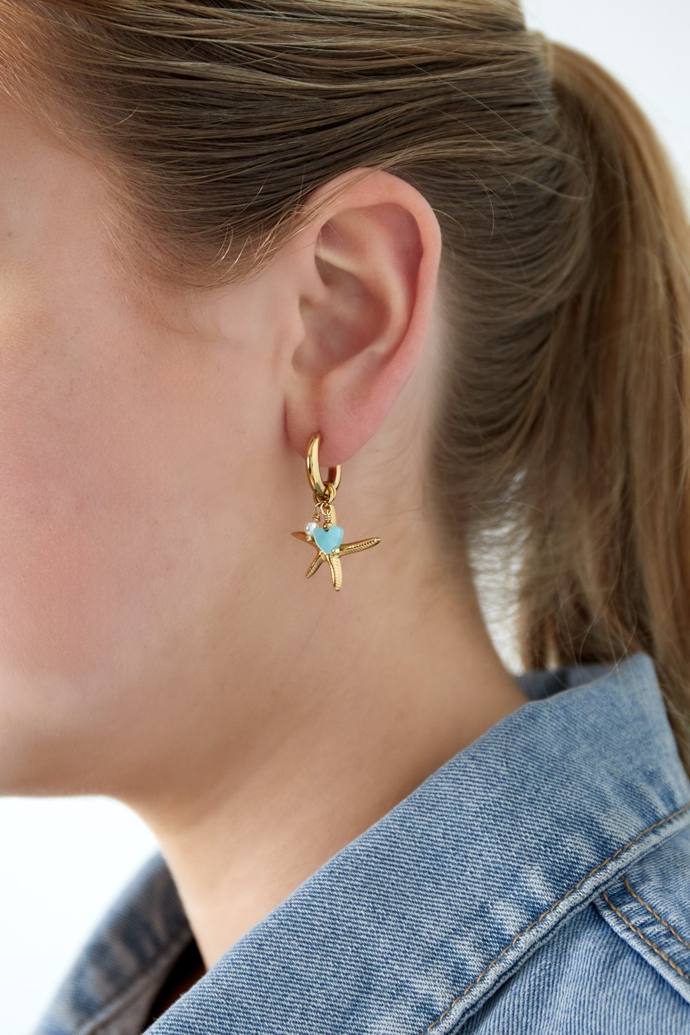 grandes boucles d'oreilles étoile de mer h5Image2