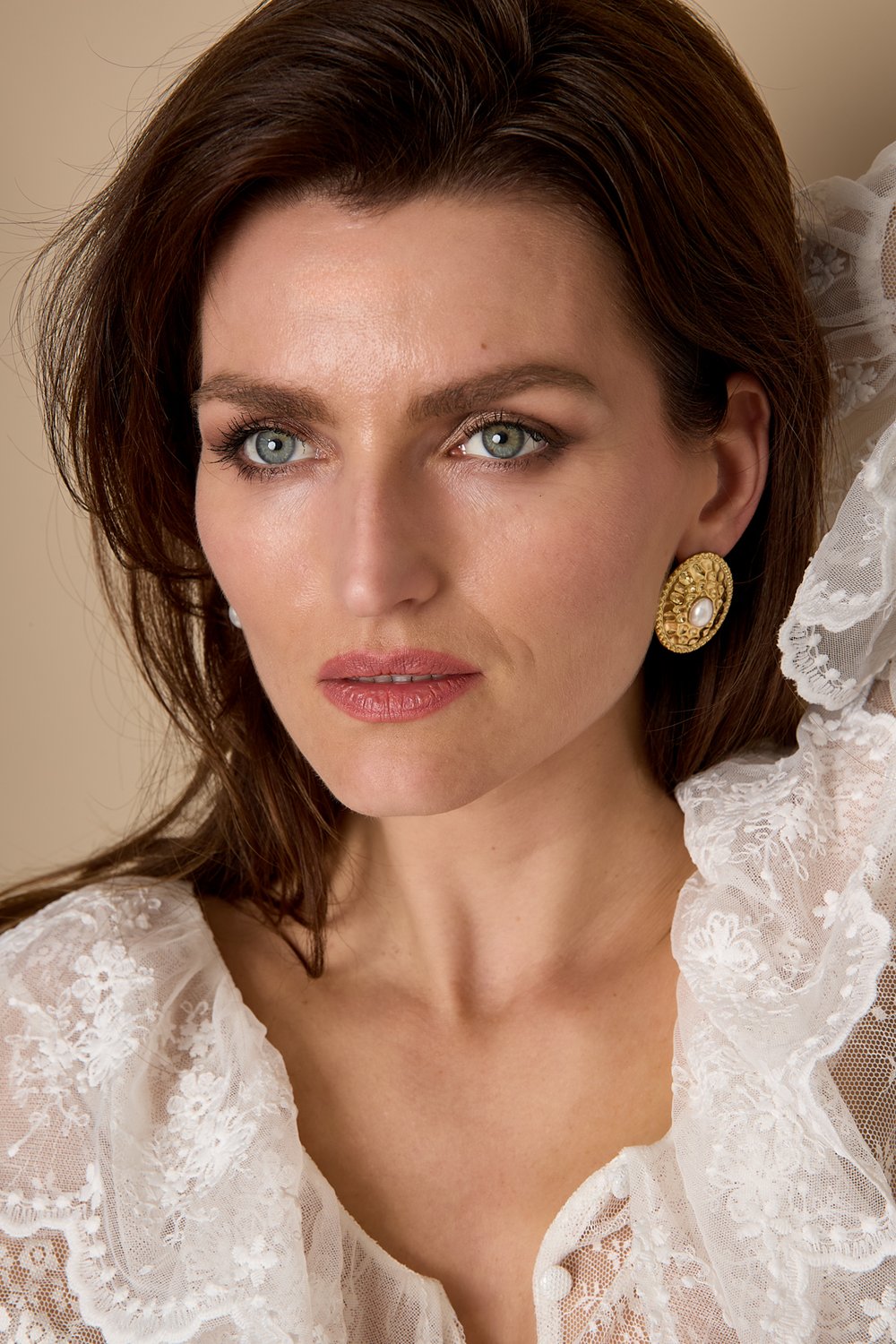 Stainless Steel Stud Earrings hammer pattern Casual Daily Simple Series Women's jewelry Picture2