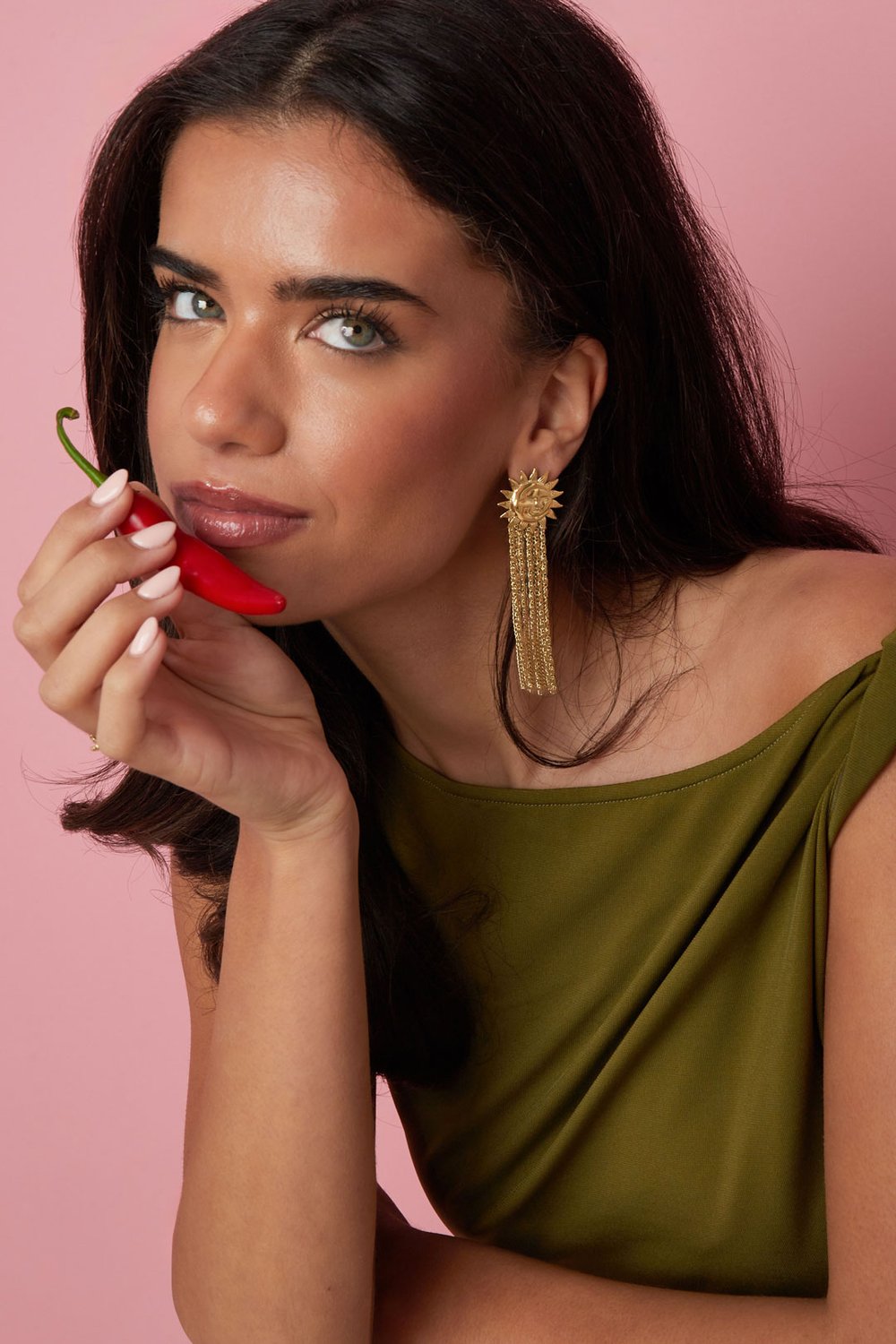 Stainless Steel Dangle Earrings sun Casual Daily Simple Series Women's jewelry h5Picture3