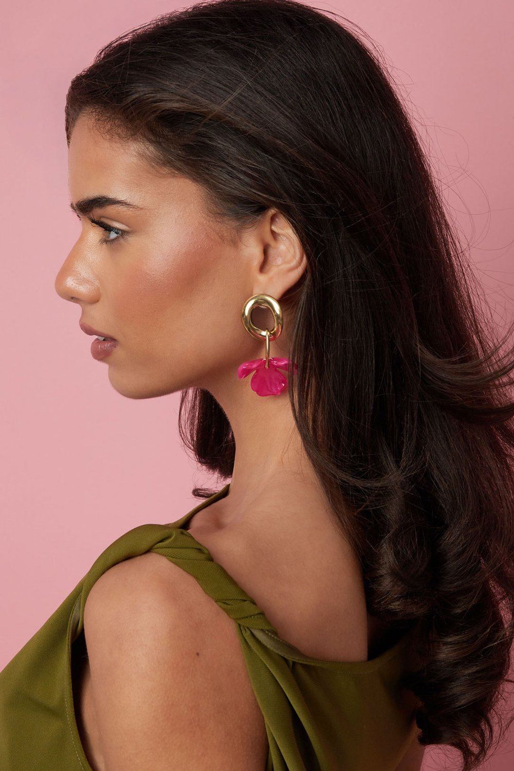 Stainless Steel Drop Earrings Flower Casual Daily Simple Series Women's jewelry h5Picture2