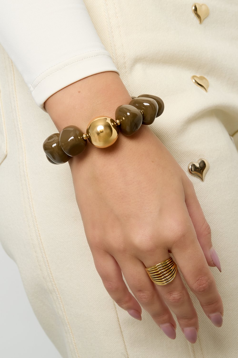 Acryl Perlen Armbänder Perlen Retro Täglich Klassische Serie frauen schmuck Bild2