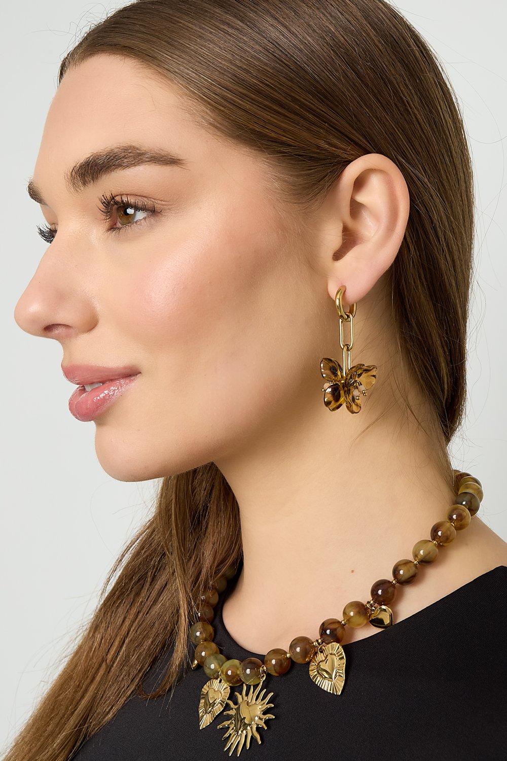 Flower earrings with beads h5Picture2