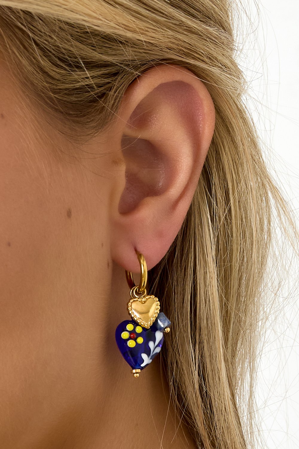 Boucles d'oreilles pendantes en acier inoxydable, style cœur, décontractées, simples et quotidiennes, bijoux pour femmes h5Image3