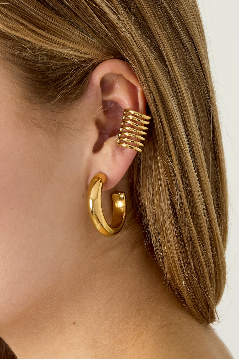 Stainless Steel Ear Cuffs lines Casual Daily Simple Series Women's jewelry h5Picture3