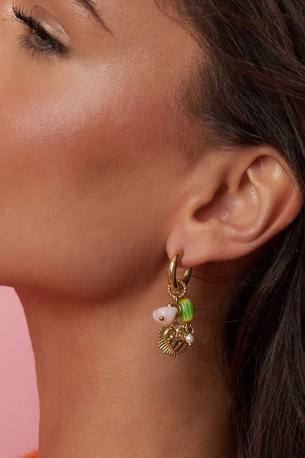 Stainless Steel Drop Earrings Heart Casual Daily Simple Series Women's jewelry h5Picture3