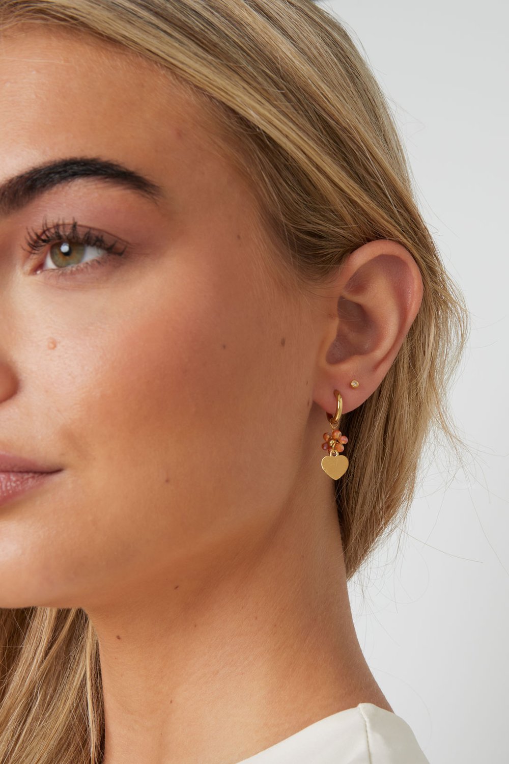 Oorbellen van roestvrij staal met bloemenmotief, casual, dagelijks, eenvoudig, serie, damessieraden Afbeelding2