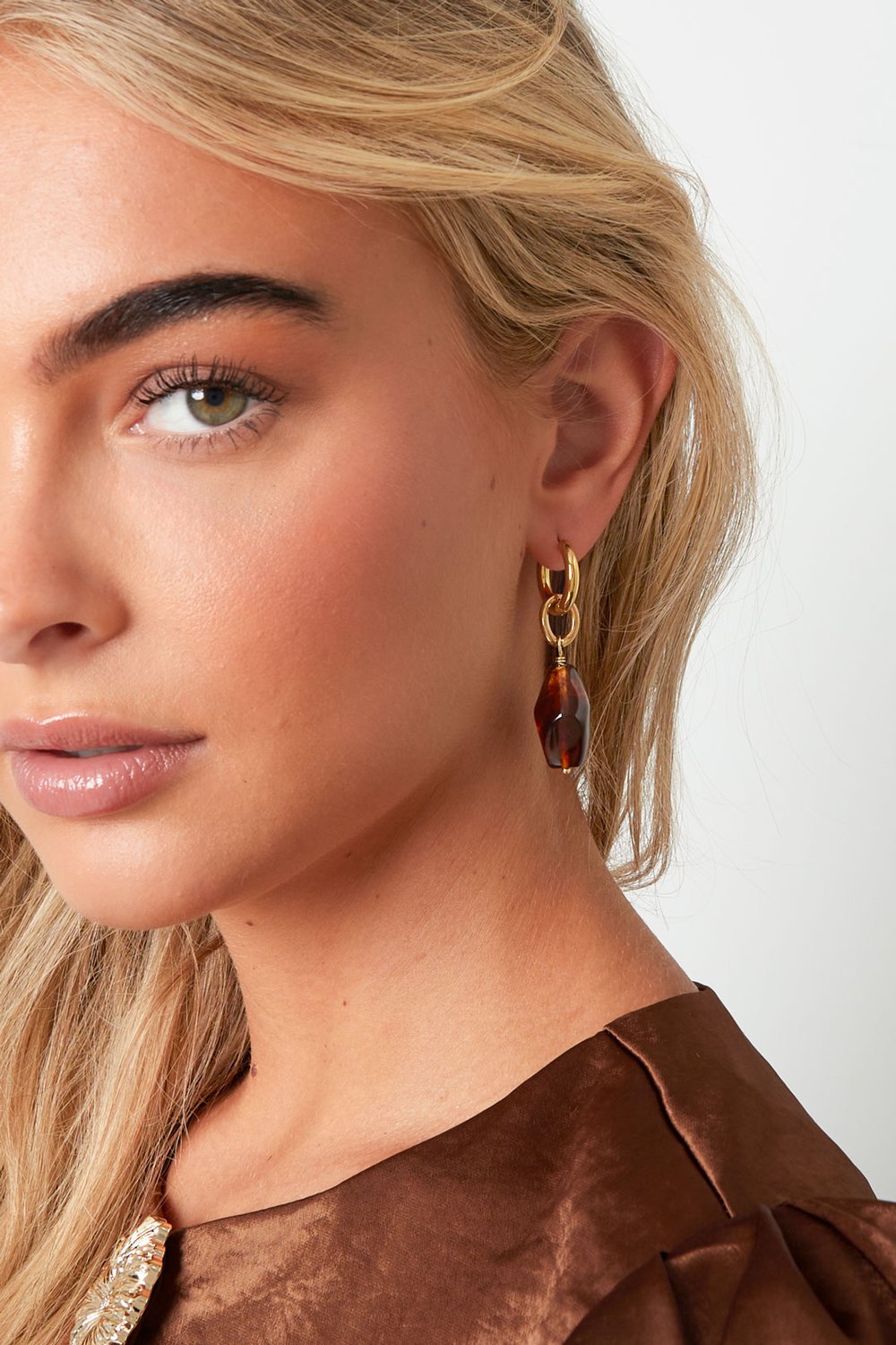 Oorbellen met druppelvorm, onregelmatige vorm, casual, dagelijks, eenvoudig, serie, damessieraden Afbeelding2