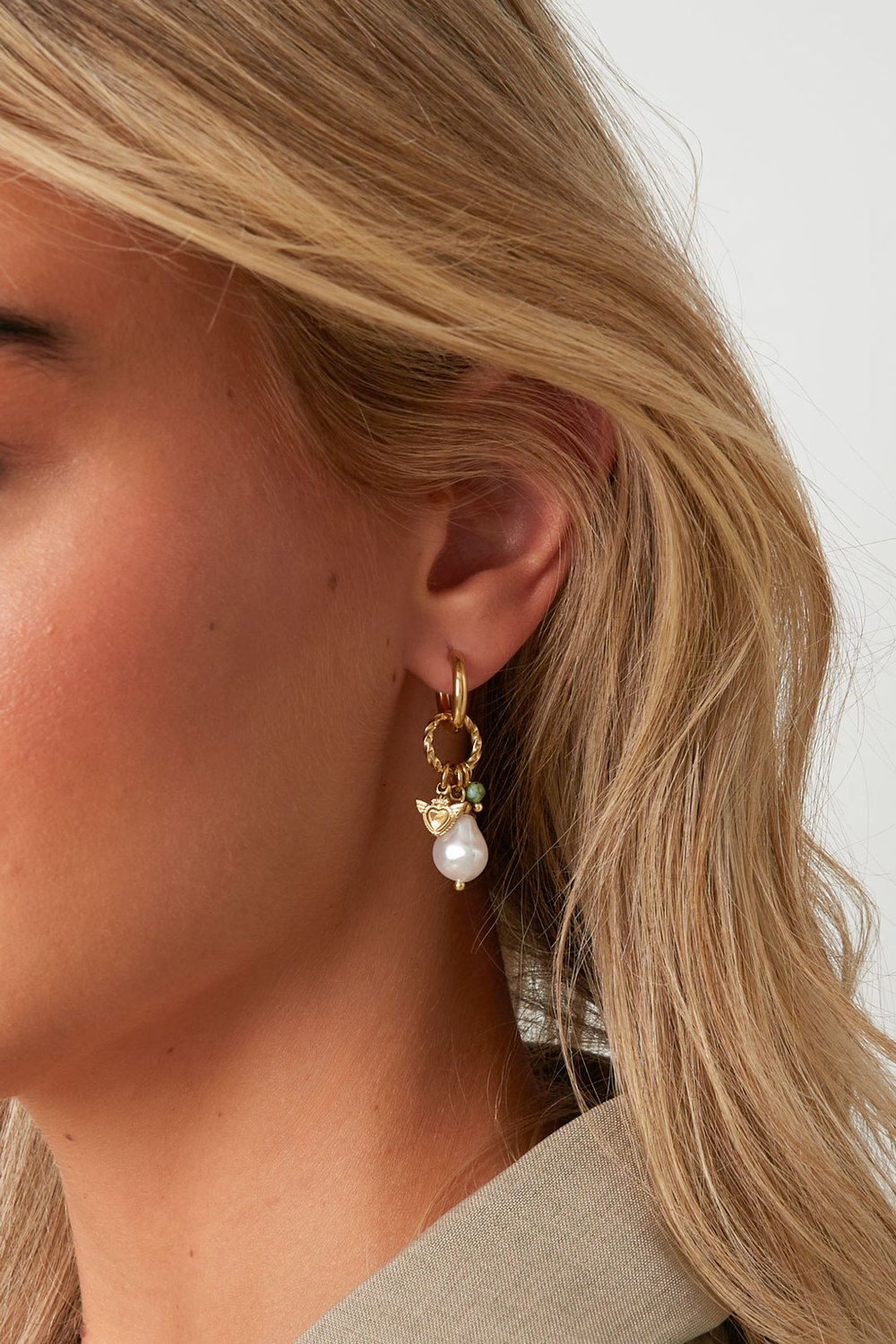 Orecchini pendenti a forma di cuore, casual, quotidiani, semplici, gioielli da donna Immagine2