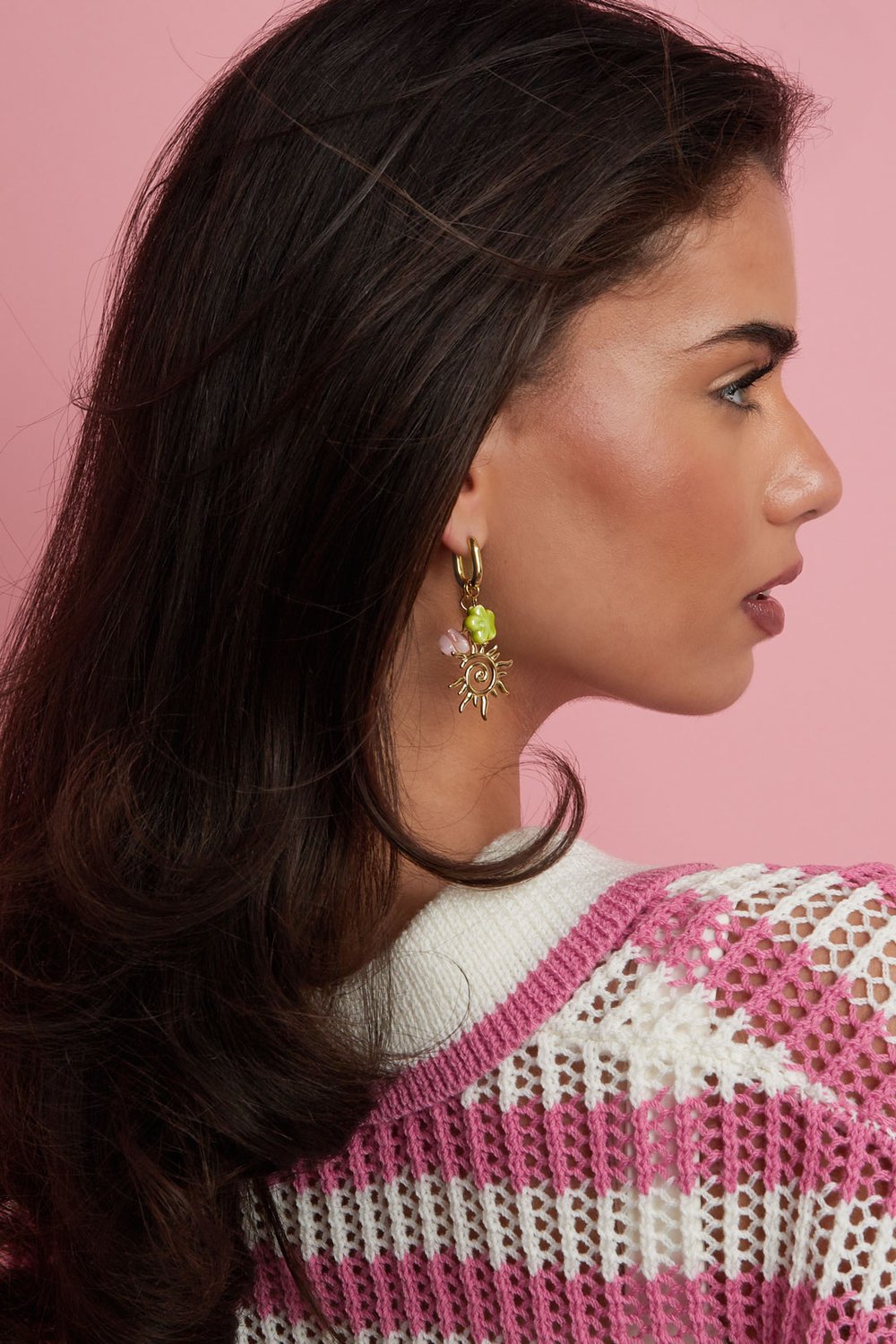 Stainless Steel Drop Earrings Flower Casual Holiday/Beach Romantic Series Women's jewelry h5Picture2