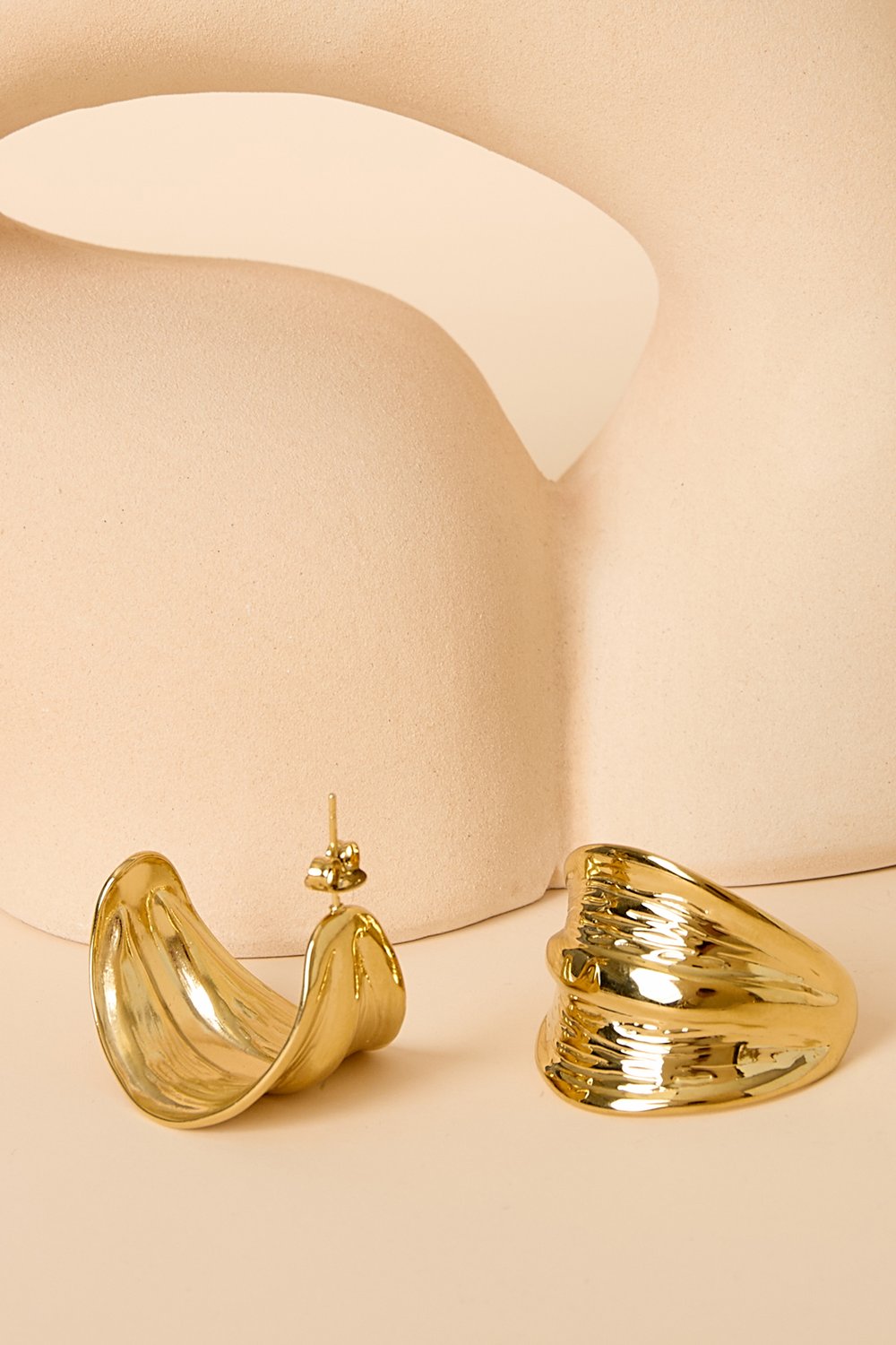 Stainless Steel Hoop Earrings leaf Casual Daily Simple Series Women's jewelry Picture2