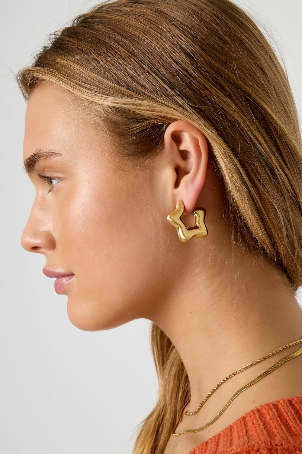 Boucles d'oreilles créoles Star Casual Daily Simple Series Bijoux pour femmes h5Image2