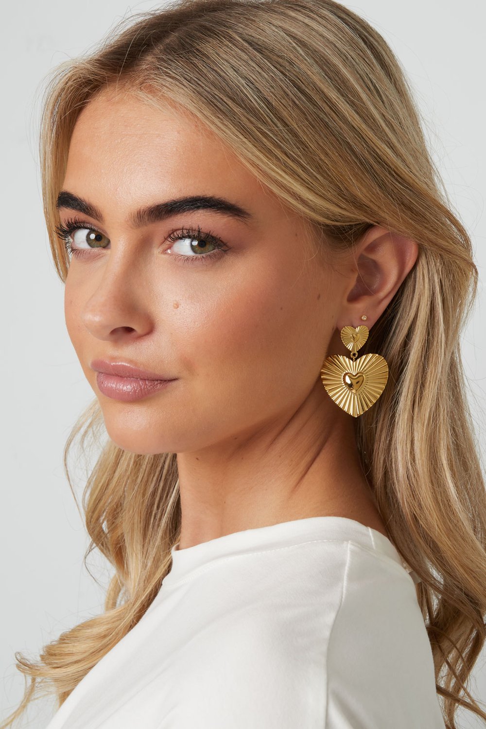 Stainless Steel Drop Earrings Heart Casual Daily Simple Series Women's jewelry Picture2