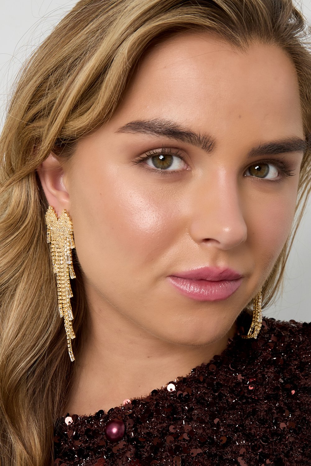 Copper Dangle Earrings Geometric Elegant Christmas Luxurious Series Women's jewelry h5Picture3