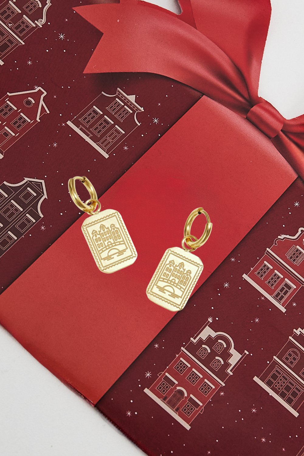 Amsterdam Canal House Stainless Steel Earrings h5Picture2