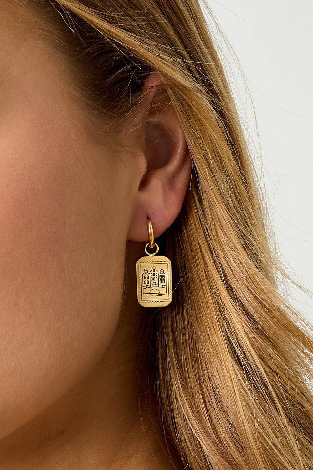 Amsterdam Canal House Stainless Steel Earrings h5Picture5